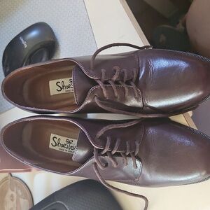 Shoe Strings | Vintage Brown Leather Mid-Century Modern Chunky Block Heel Boots